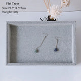 Velvet Jewelry Flat Trays Box Earring Rings Storage Box Jewelry Case Display