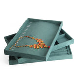 Velvet Jewelry Storage Tray Ring Earring Bracelet Holder Case