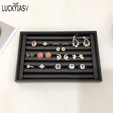 Velvet Jewelry Trays Box Earring Rings Storage Box