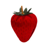 Velvet Strawberry Box Packaging Ring Earring Storage Case Protector