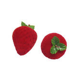 Velvet Strawberry Box Packaging Ring Earring Storage Case Protector