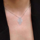 Hollow Zirconia Pendant Vine Pattern Necklace