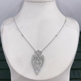 Hollow Zirconia Pendant Vine Pattern Necklace
