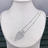 Hollow Zirconia Pendant Vine Pattern Necklace