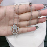 Hollow Zirconia Pendant Vine Pattern Necklace