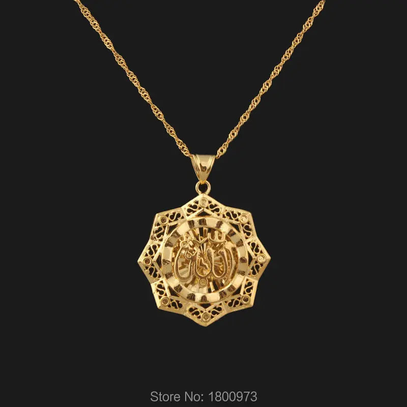 Vintage Allah Pendant Muslim Pendant&Necklace Jewelry Arabic For Women Men