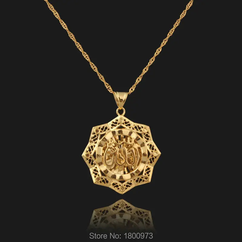 Vintage Allah Pendant Muslim Pendant&Necklace Jewelry Arabic For Women Men