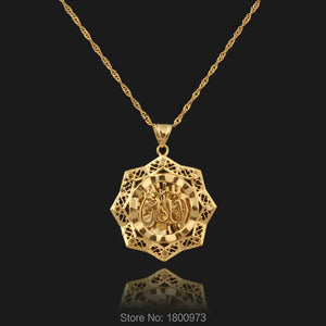 Vintage Allah Pendant Muslim Pendant&Necklace Jewelry Arabic For Women Men
