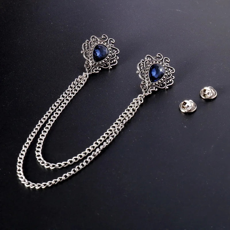 Vintage Alloy Rhinestones Large Brooch