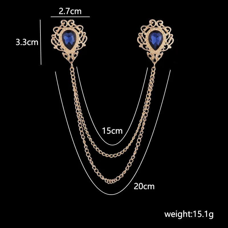 Vintage Alloy Rhinestones Large Brooch