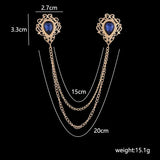 Vintage Alloy Rhinestones Large Brooch
