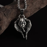 Vintage Sleeping Angel Hug Pendant Necklace Men Women