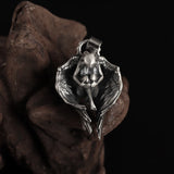Vintage Sleeping Angel Hug Pendant Necklace Men Women