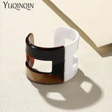 Vintage Acrylic Cuff Bangle Bracelets for Women Party Jewelry