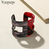 Vintage Acrylic Cuff Bangle Bracelets for Women Party Jewelry