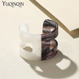 Vintage Acrylic Cuff Bangle Bracelets for Women Party Jewelry