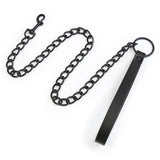 Vintage Goth Faux Leather Fur Pendant Necklace Choker