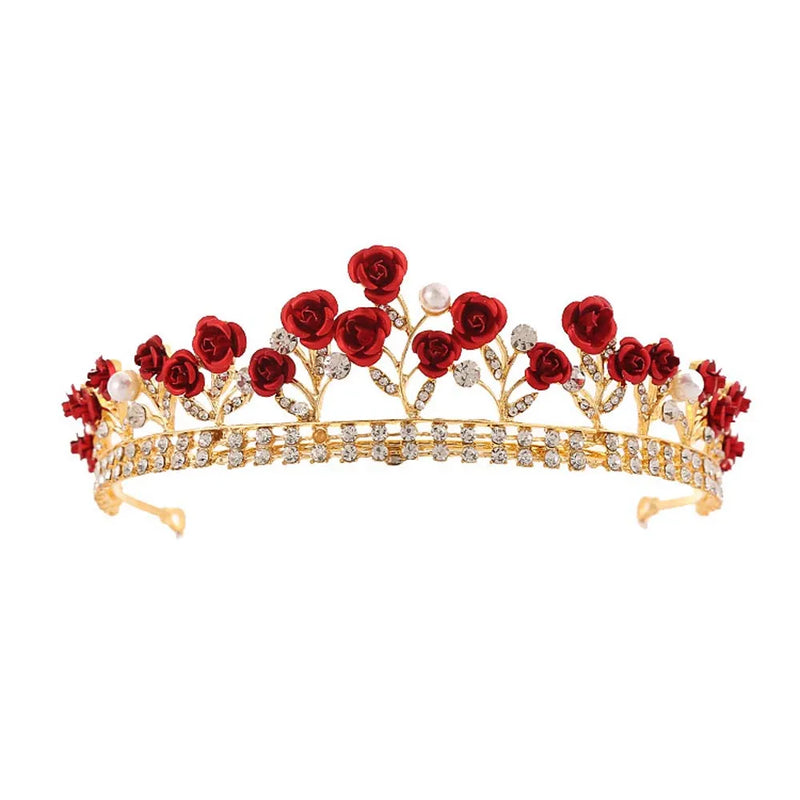 Vintage Crystal Crown Hairband Tiara Bridal Party Jewelry