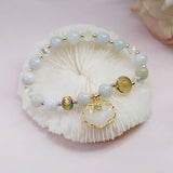 Vintage Jade Bracelet for Women Girls National Style Long Life Lock Transfer