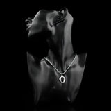 Vintage 925 Silver Water Drop Pendant Necklace