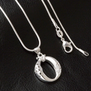 Vintage 925 Silver Water Drop Pendant Necklace
