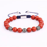 Vintage Cross Ball Wooden Beaded Macrame Bracelet Bangle