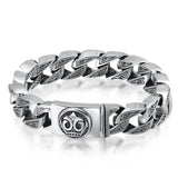 Vintage Men's Silver Bracelet Personality Locomotive