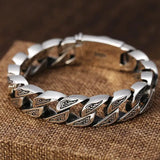 Vintage Men's Silver Bracelet Personality Locomotive