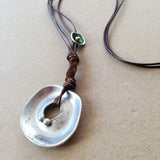 Vintage Metal Pendant Hand Making Necklace Retro Hand Making Jewelry