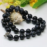 Vintage Agates Round Beads Necklace Chain 18inch Y775