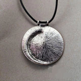 Vintage Round Alloy Leather Pendant Necklace