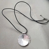 Vintage Round Alloy Leather Pendant Necklace
