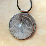 Vintage Round Alloy Leather Pendant Necklace