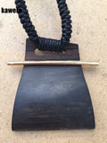 Vintage Sandalwood Pendant Adjustable Necklace