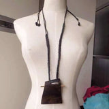 Vintage Sandalwood Pendant Adjustable Necklace