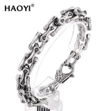 Hip-Hop Punk Spliced Bracelet Stainless Steel Bicycle Chain