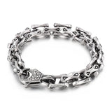Hip-Hop Punk Spliced Bracelet Stainless Steel Bicycle Chain