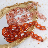 Vintage Acrylic Big Choker Necklace for Women Statement Chain Pendant