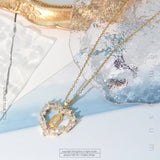 Virgin Hollow Heart Accessories Necklace Women Zircon Necklace