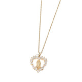 Virgin Hollow Heart Accessories Necklace Women Zircon Necklace