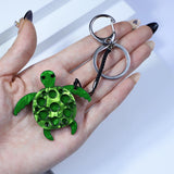 Sea Turtle Keychain Acrylic Car Key Women Bag Accessories
