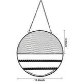 Round Grid Jewelry Display Stand Metal Shelf Ear Stud Necklace Ring Holder