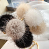 Soft Mink Fur Elastic Hair Band Scrunchie for Women Girls