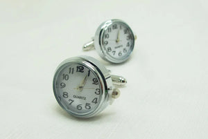 Real Clock Cufflinks Machine Core Mechanical Cuffs