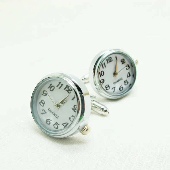 Real Clock Cufflinks Machine Core Mechanical Cuffs