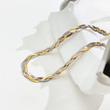 Waterproof Metal Three Twisted Snake Chain Necklace for Women
