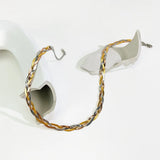 Waterproof Metal Three Twisted Snake Chain Necklace for Women