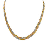 Waterproof Metal Three Twisted Snake Chain Necklace for Women