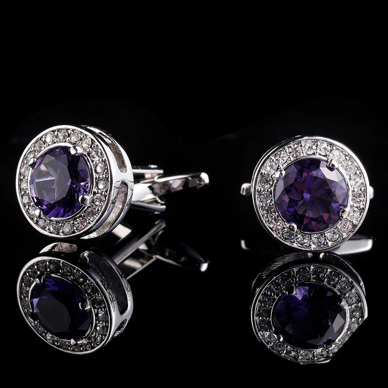 Rhinestone Wedding Cufflinks for Men