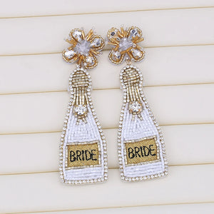 Boho Beads Drop Earrings for Weddings